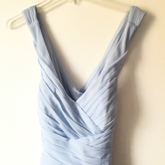 David’s Bridal - Mesh Long Dress Cross Back - Picture 4 of 13